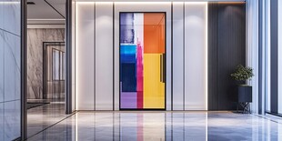 多彩艺术门装点现代空间