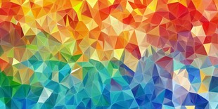 多彩多边形几何抽象背景图