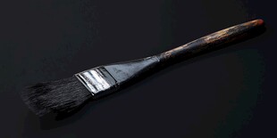 复古质感油漆刷特写