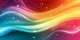 梦幻炫彩波浪背景图