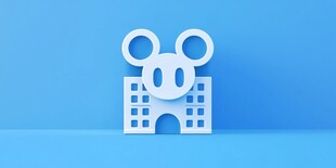 白色米奇造型建筑图标