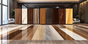 多样木质板材展示空间