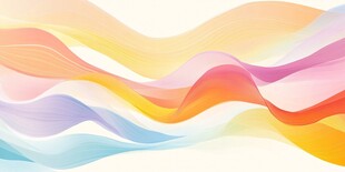 梦幻彩色波浪抽象背景图
