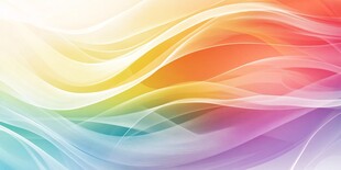 梦幻多彩波浪背景图