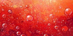 红色梦幻气泡背景纹理