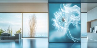 现代简约风客厅的梦幻壁画