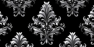 黑白欧式花纹无缝图案