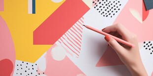 手绘多彩几何图案瞬间