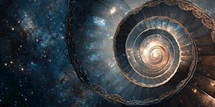 梦幻宇宙螺旋阶梯景观