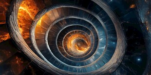 神秘宇宙螺旋通道奇观