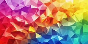 多彩多边形几何抽象背景图