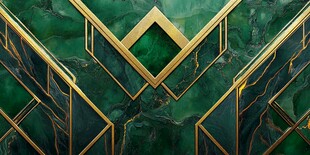 绿金几何纹理奢华背景图