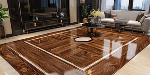 奢华客厅木地板精美装饰