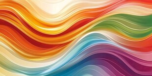 绚丽多彩波浪抽象背景图