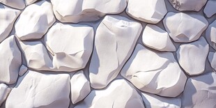 白色石块堆砌的纹理墙面