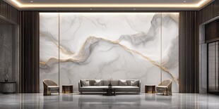 现代奢华大理石客厅背景墙