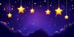 梦幻星空挂星背景图