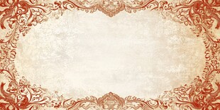 复古红金花纹边框背景图