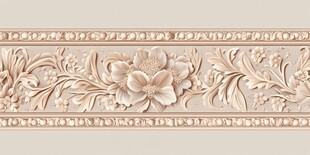 欧式浮雕花卉装饰线条