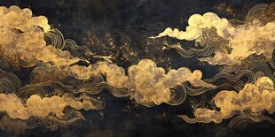 中式金云图纹背景