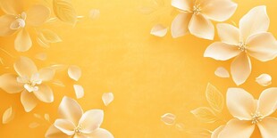 金黄背景上的柔美花朵