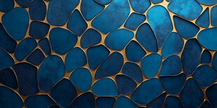 蓝金相间的几何纹理图案