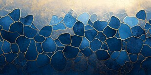 蓝色马赛克纹理艺术背景