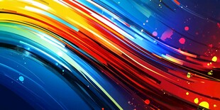 绚丽动感彩色线条背景图