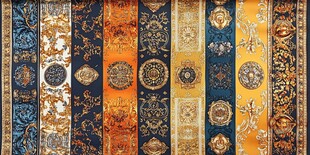 多彩华丽复古风织锦图案