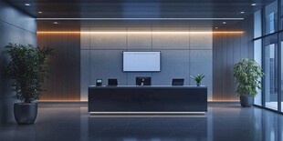 现代简约风格企业接待大厅