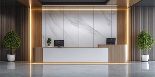 现代简约风格办公接待前台