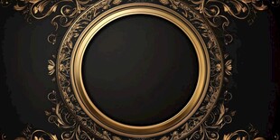黑金奢华圆形装饰画框