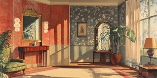 复古优雅的室内装饰场景