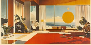 现代海景客厅室内设计图