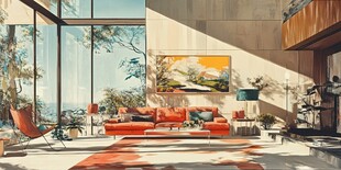 现代简约风明亮客厅空间