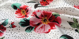 花卉波点图案时尚布料