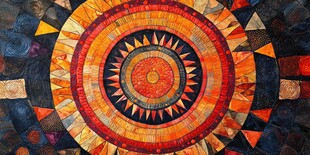 绚丽多彩的圆形拼布艺术