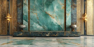 奢华大理石装饰的高雅空间