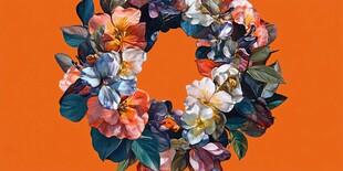 花卉花环 色彩绚丽的装饰