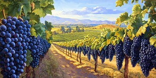 田园葡萄盛景