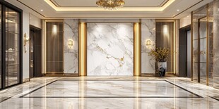 豪华大理石玄关空间设计