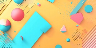 多彩几何元素创意背景图