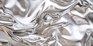 金属质感褶皱银色流体纹理