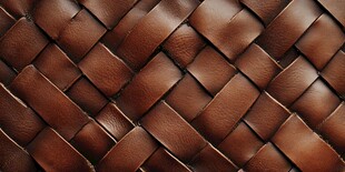 棕色编织皮革纹理特写