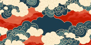 中式云纹图案背景