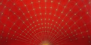 红色光芒星点背景图案