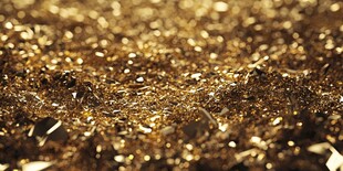 闪耀金箔碎屑特写画面