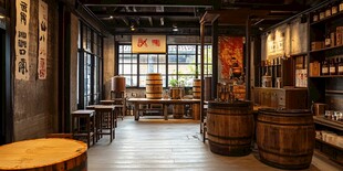 复古中式酒馆内部景致