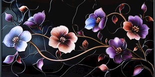 梦幻花卉装饰艺术画作