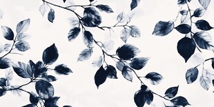 水墨枝叶图案 清新雅致